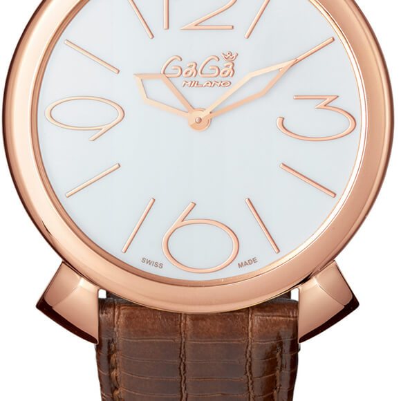 ガガミラノ スーパーコピーGaGa MILANO 時計 マニュアーレシン46mm ブラウンレザー 5091.01